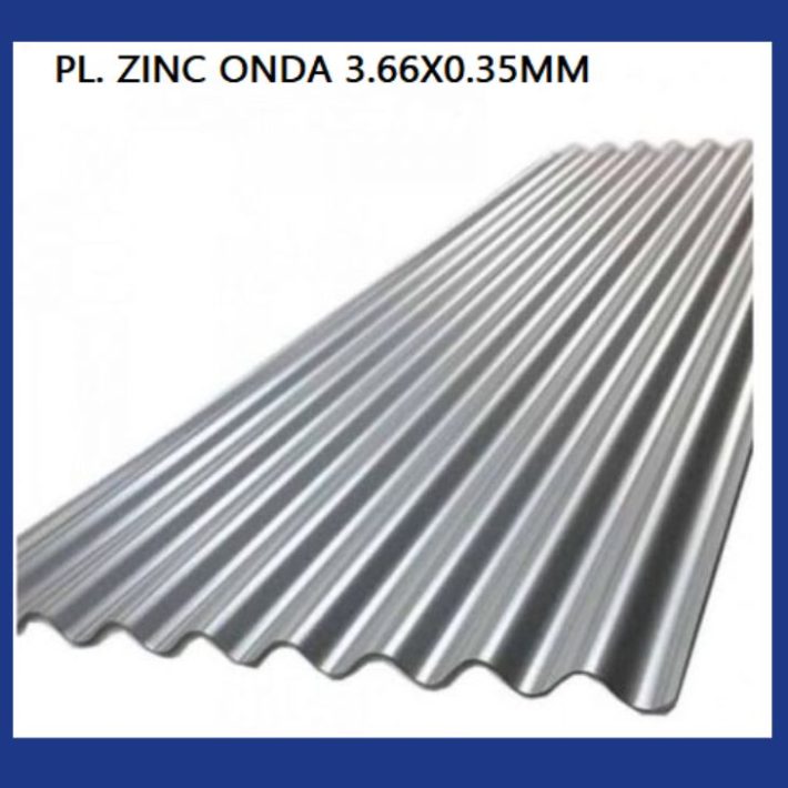 PLANCHA ZINC ONDA 3.66X0.851X0.35MM