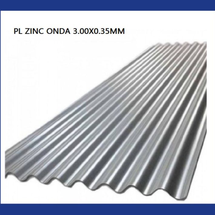 PLANCHA ZINC ONDA 3.00X0.851X0.35MM