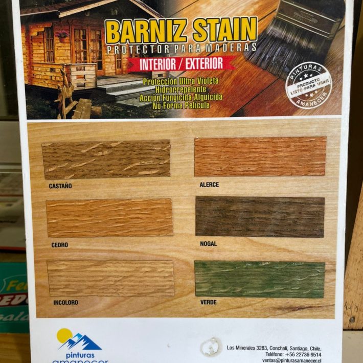 BARNIZ STAIN MARCA AMANECER ( EXTERIOR-INTERIOR)